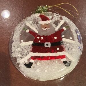 Festive Santa Claus Holiday Ornament